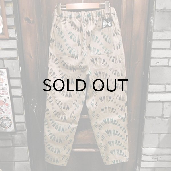 画像2: {NO MAD NUMSKULL} ORIGINAL PATTERN LONG PANTS / "TEETH" / LIGHT BEIGE×BLACK×GREEN (2)