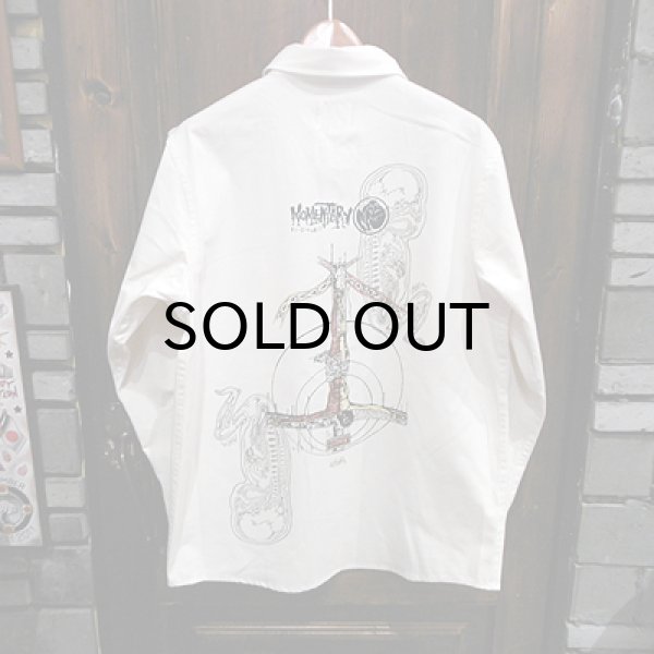 画像1: {MOMENTARY PSYCHO ART}  "Christ" L/S SHIRTS / 生成り / (L) (1)