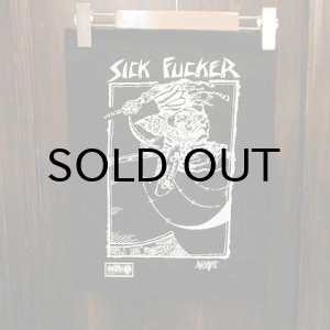 画像: {MOMENTARY PSYCHO ART} "SICK FUCKER" 布バックパッチ