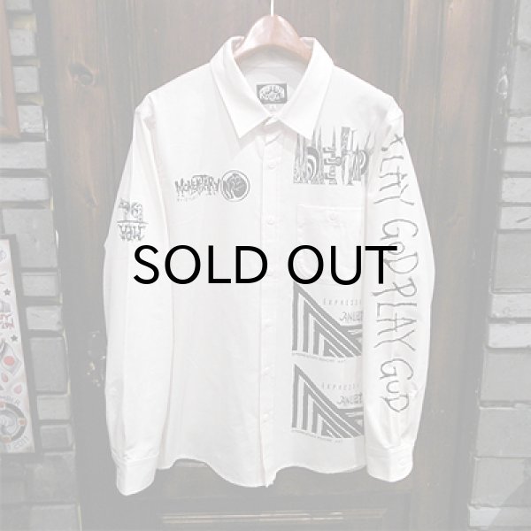 画像2: {MOMENTARY PSYCHO ART}  "Christ" L/S SHIRTS / 生成り / (L) (2)