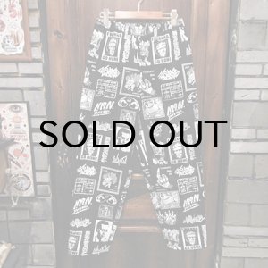 画像: {NO MAD NUMSKULL} ORIGINAL PATTERN LONG PANTS / "PATCH" / BLACK×WHITE