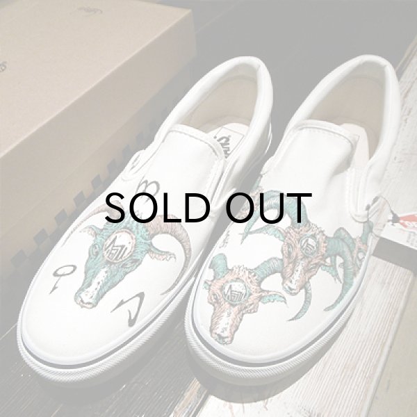 画像1: {MOMENTARY PSYCHO ART} "HAND PAINT" Slip-on / 27cm / "GOAT" (1)