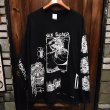 画像1: {MOMENTARY PSYCHO ART} "MULTI PRINT" L/S T-SHIRTS / BLACK / (L) / "SICK FUCKER" (1)