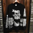 画像1: {MOMENTARY PSYCHO ART} "MULTI PRINT" L/S T-SHIRTS / BLACK / (M) / "COW LOGO" (1)