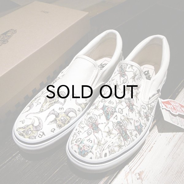 画像1: {MOMENTARY PSYCHO ART} "HAND PAINT" Slip-on / 28cm / "GOAT&FLY" (1)