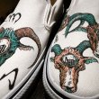 画像2: {MOMENTARY PSYCHO ART} "HAND PAINT" Slip-on / 27cm / "GOAT" (2)