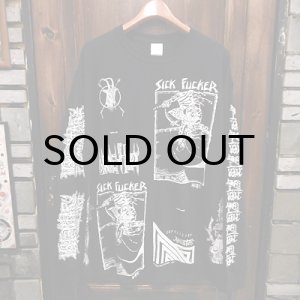 画像: {MOMENTARY PSYCHO ART} "MULTI PRINT" L/S T-SHIRTS / BLACK / (XL) / "SICK FUCKER"