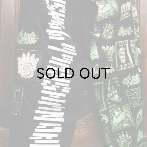 画像4: {NO MAD NUMSKULL} ORIGINAL PATTERN LONG PANTS / "PATCH" / BLACK×BLACK (4)