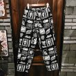 画像1: {NO MAD NUMSKULL} ORIGINAL PATTERN LONG PANTS / "PATCH" / BLACK×WHITE (1)