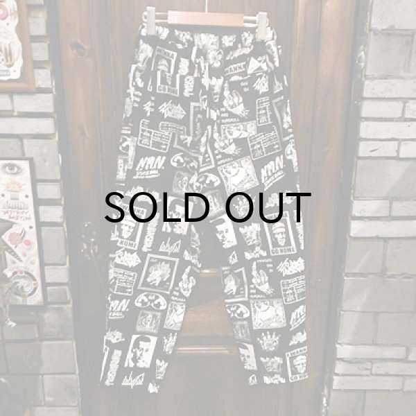 画像2: {NO MAD NUMSKULL} ORIGINAL PATTERN LONG PANTS / "PATCH" / BLACK×WHITE (2)