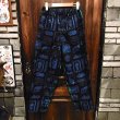 画像1: {NO MAD NUMSKULL} ORIGINAL PATTERN LONG PANTS / "PATCH" / BLACK×BLUE (1)