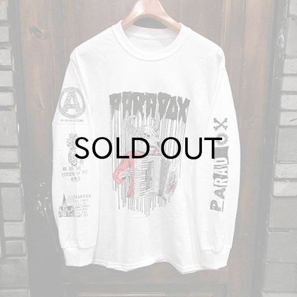 画像1: {PARADOX} "Accordion" L/S T-SHIRTS / WHITE / (L) (1)