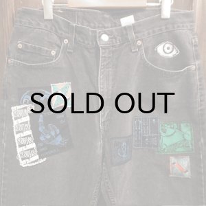 画像: "USED" {NO MAD NUMSKULL} Remake DENIM PANTS / BLACK / 34inch