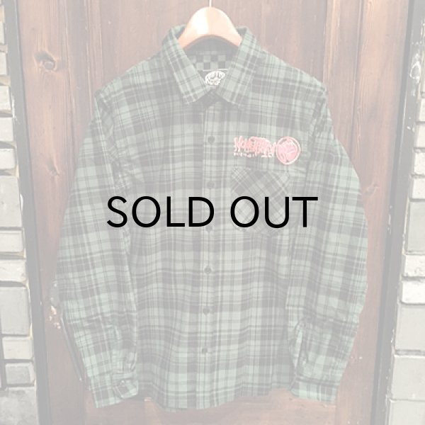 画像9: {MOMENTARY PSYCHO ART} "Eternal Forest" CHECK NEL SHIRT / (M) (9)