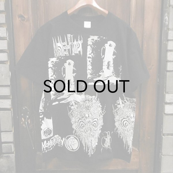 画像1: {MOMENTARY PSYCHO ART} "BLACKWHITE" MULTI S/S T-SHIRTS / BLACK / (L) (1)