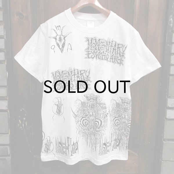 画像1: {MOMENTARY PSYCHO ART} "BLACKWHITE" MULTI S/S T-SHIRTS / WHITE / (L) (1)