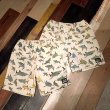 画像1: {PARADOX × NO MAD NUMSKULL} ORIGINAL PATTERN SHORT PANTS / "SHARK" / 生成り×BLUE系 (1)