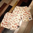 画像1: {PARADOX × NO MAD NUMSKULL} ORIGINAL PATTERN SHORT PANTS / "SHARK" / 生成り×ORANGE系 (1)