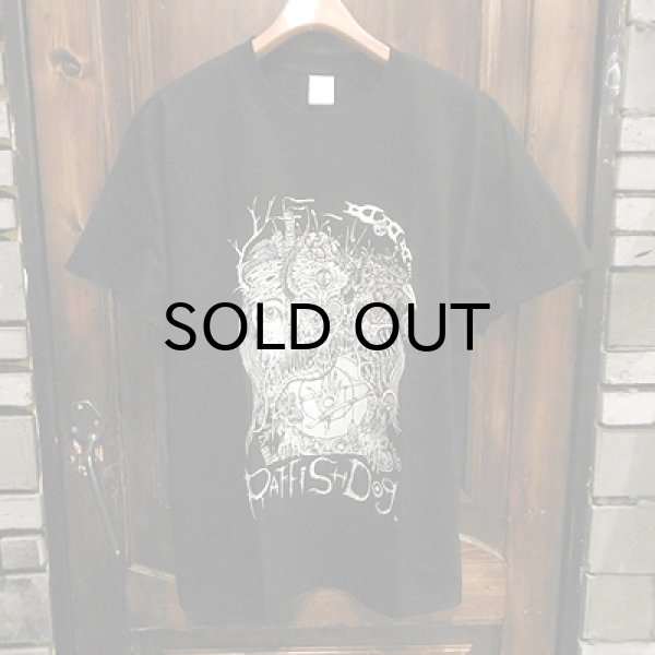 画像1: {MOMENTARY PSYCHO ART} "RAFFISH DOG" T-SHIRTS / BLACK / (L) (1)