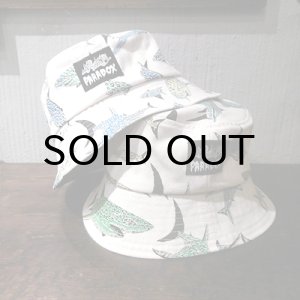 画像: {PARADOX × NO MAD NUMSKULL} ORIGINAL PATTERN BUCKET HAT / "SHARK" / 生成り