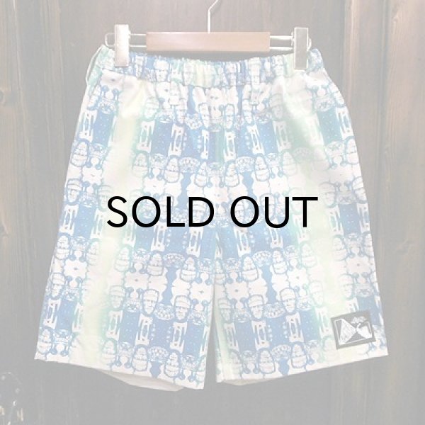 画像1: {NO MAD NUMSKULL} ORIGINAL PATTERN SHORT PANTS / "FRANKEN" / 生成り×グラデ / (M) (1)