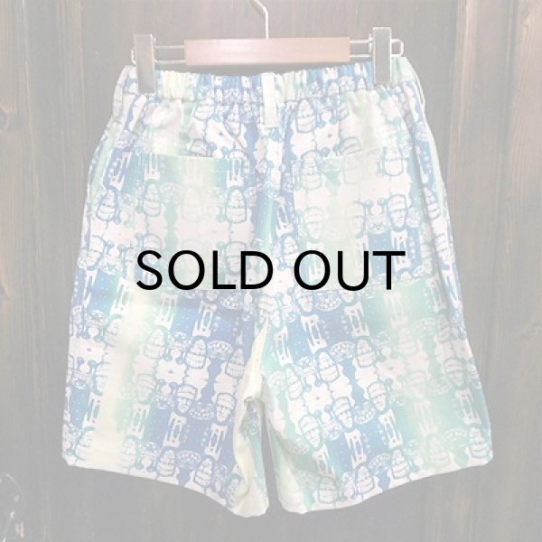 画像2: {NO MAD NUMSKULL} ORIGINAL PATTERN SHORT PANTS / "FRANKEN" / 生成り×グラデ / (M) (2)