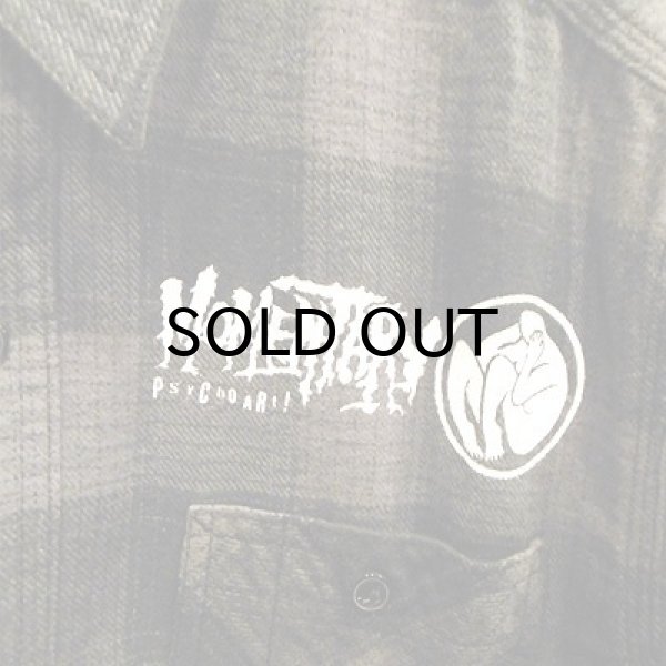 画像4: {MOMENTARY PSYCHO ART} "RAFFISH DOG" CHECK NEL SHIRT (4)