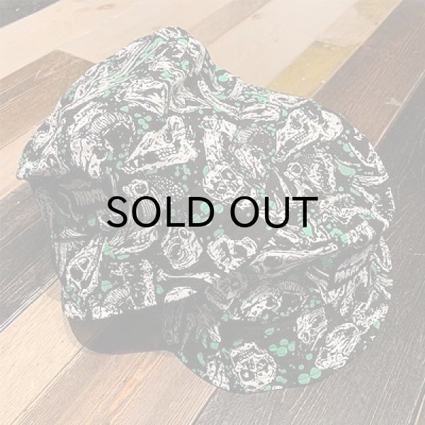 画像1: {PARADOX×NO MAD NUMSKULL} BUCKET HAT "SKULL" / GREEN (1)