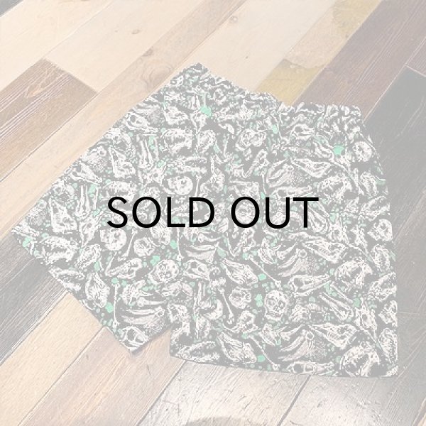 画像2: {NO MAD NUMSKULL×PARADOX} ORIGINAL PATTERN SHORT PANTS / "SKULL" / Ssize (2)