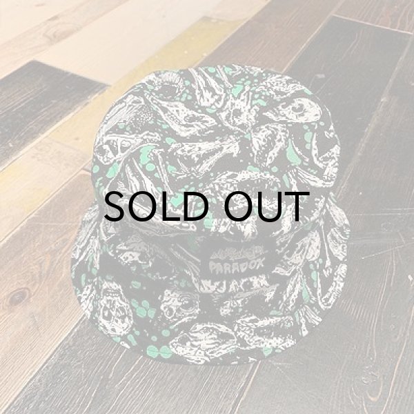 画像2: {PARADOX×NO MAD NUMSKULL} BUCKET HAT "SKULL" / GREEN (2)