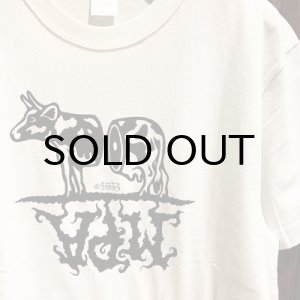 画像: {MOMENTARY PSYCHO ART} "COW LOGO" S/S T-SHIRTS / WHITE