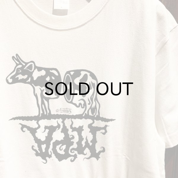 画像1: {MOMENTARY PSYCHO ART} "COW LOGO" S/S T-SHIRTS / WHITE (1)