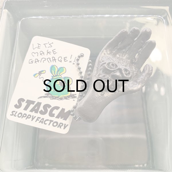 画像2: {STASCM} scm hand keychain / BLACK×BLACK (2)