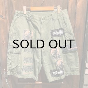 画像: {MOMENTARY PSYCHO ART} USED CAMO CARGO SHORTS / OLIVE