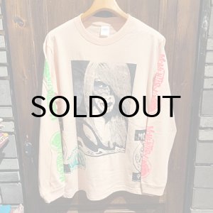 画像: {MOMENTARY PSYCHO ART} "Cemetery" MULTI PRINT L/S T-SHIRTS (PINK)