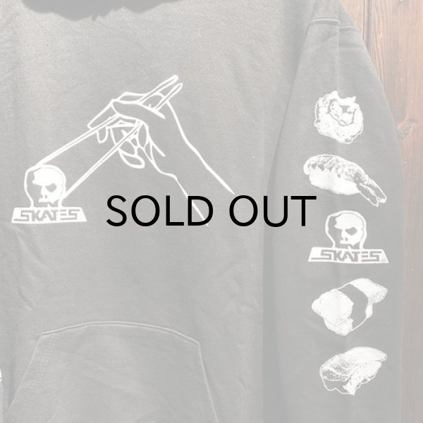 画像3: {SKULL SKATES}  SUSHI HOODIE(BLACK×WHITE) (3)