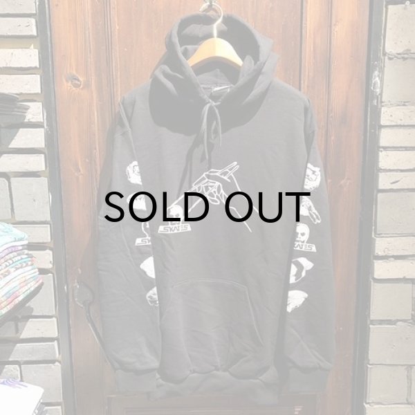画像1: {SKULL SKATES}  SUSHI HOODIE(BLACK×WHITE) (1)