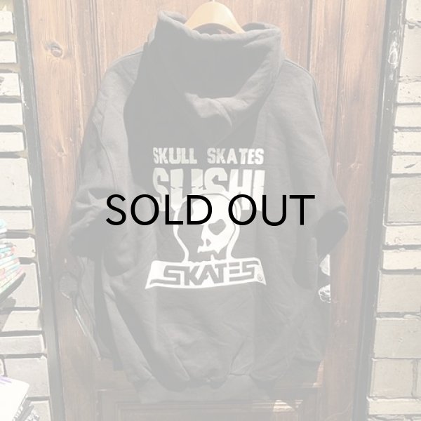 画像2: {SKULL SKATES}  SUSHI HOODIE(BLACK×WHITE) (2)