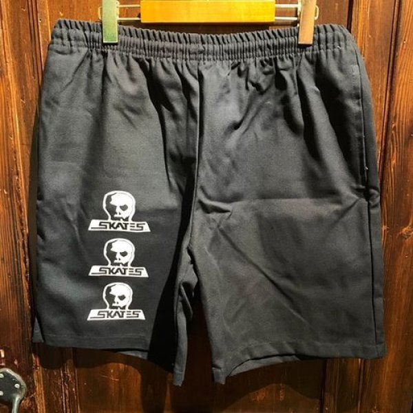 画像1: {SKULL SKATES} 3連LOGO CANVAS SHORTS (1)