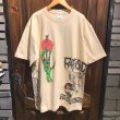 画像1: {MOMENTARY PSYCHO ART} "RAFFISH DOG" MULTI PRINT S/S T-SHIRTS(NATURAL) (1)