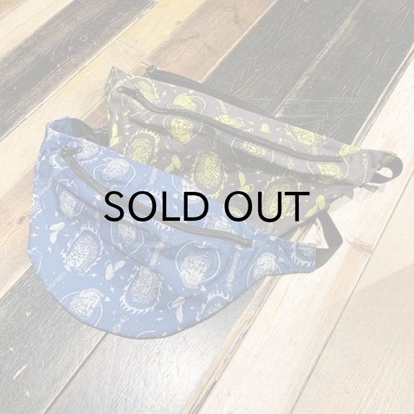 画像1: {SUKETOKU} ORIGINAL PATTERN WAIST POUCH - BIG / "煩" (1)