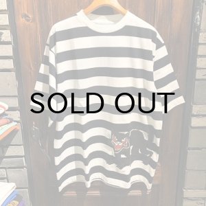 画像: {POP EYES} "FUNNY CAT BORDER" EASY TEE SHIRT SS