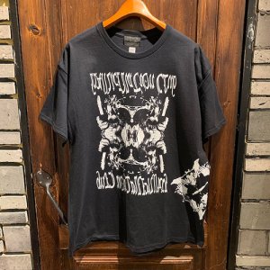 画像: {NO MAD NUMSKULL} "HALLUCINATION CLUB" MULTI PRINT T-SHIRTS (BLACK)