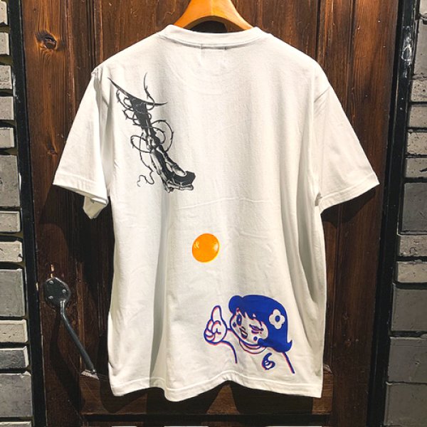 画像2: {YUKYAN × RAFFISH DOG} "日日是好日" S/S T-SHIRTS (WHITE) (2)