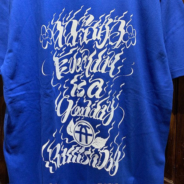 画像4: {RAFFISH DOG} "日日是好日" S/S T-SHIRTS / BLUE (4)