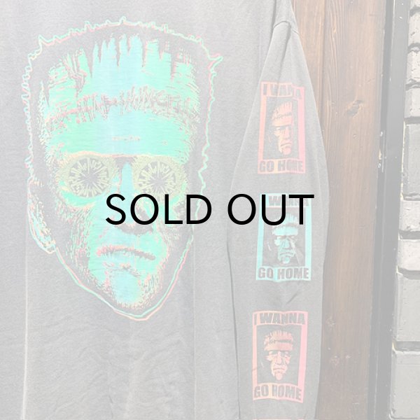 画像2: {NO MAD NUMSKULL} "FRANKEN" L/S T-SHIRTS (SUMI) (2)