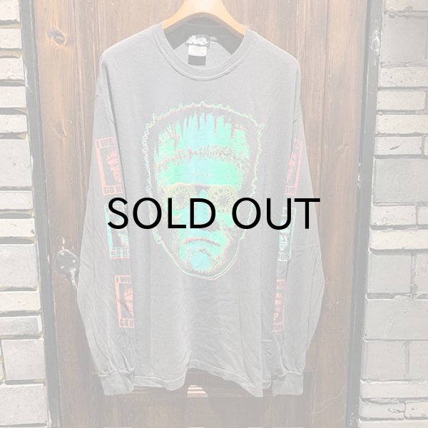 画像1: {NO MAD NUMSKULL} "FRANKEN" L/S T-SHIRTS (SUMI) (1)