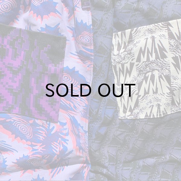 画像4: {NO MAD NUMSKULL} ORIGINAL PATTERN SHORT PANTS / "CRAZY PURPLE"  (4)