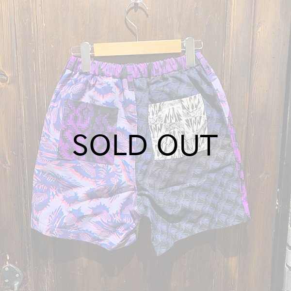 画像3: {NO MAD NUMSKULL} ORIGINAL PATTERN SHORT PANTS / "CRAZY PURPLE"  (3)
