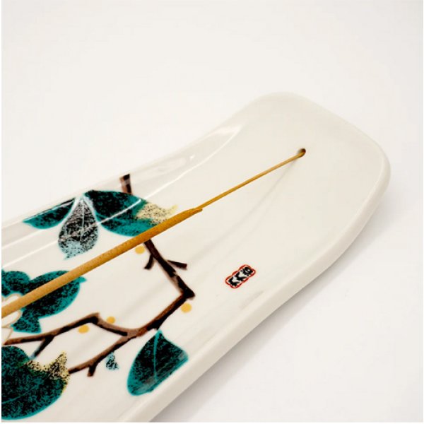 画像6: {九九谷} スケートデッキ お香立て 椿 (6)